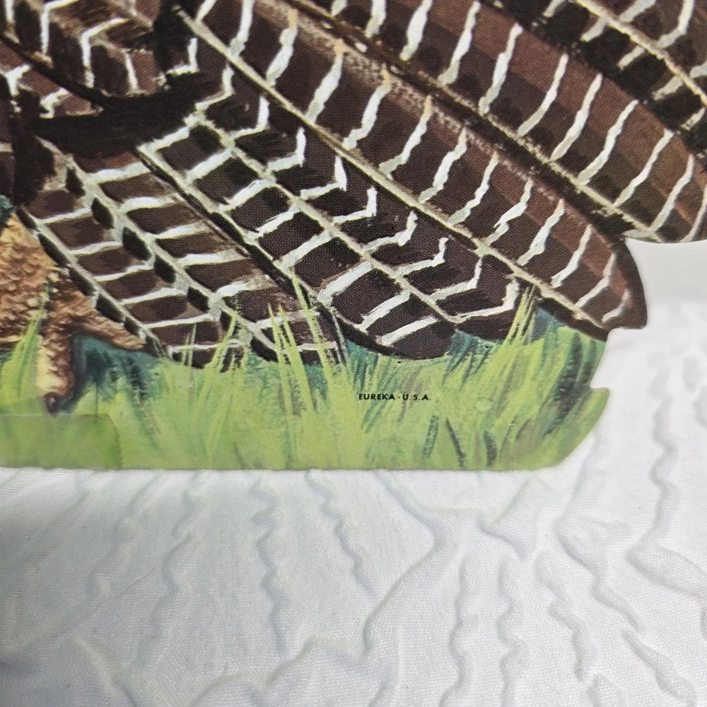 Vtg Eureka Thanksgiving Turkey Die Cut Paper Cutout‎ Wall Decor Window Lot of 2